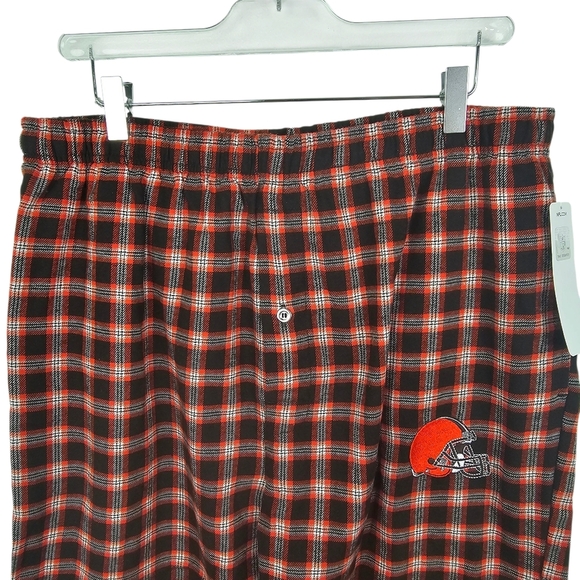 NFL Cleveland Browns Plaid Flannel Sleepwear Pajama Pants NWT - Picture 6 of 9
